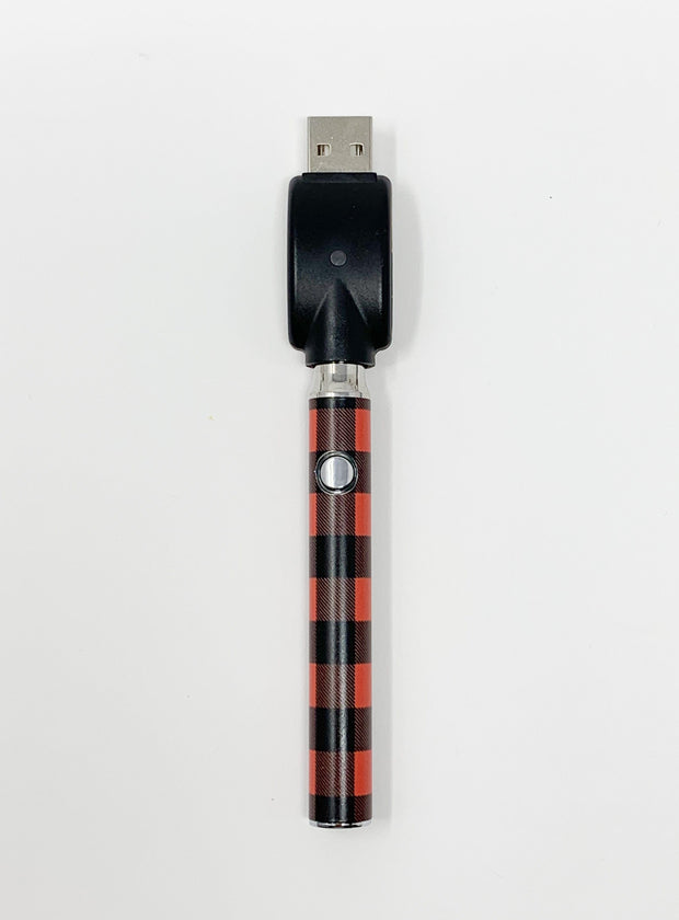 510 Threaded Battery Buffalo Plaid Red Black Vape Pen Starter Kit