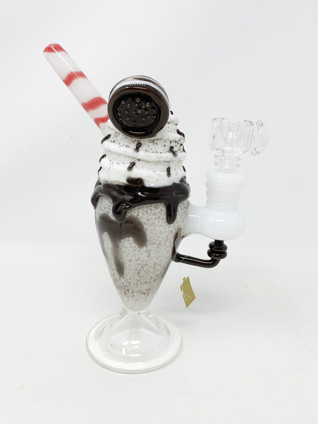 Empire Glassworks Chocolate Cookie Sundae Float Water Hand Pipe/Dab Rig