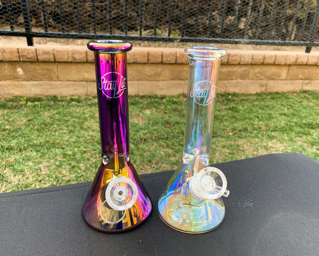 StayLit Iridescent 10in Beaker Glass Water Pipe/Bong