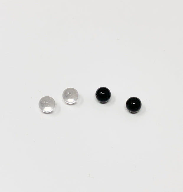 Terp Pearls 5mm Set of 4 Clear and Black