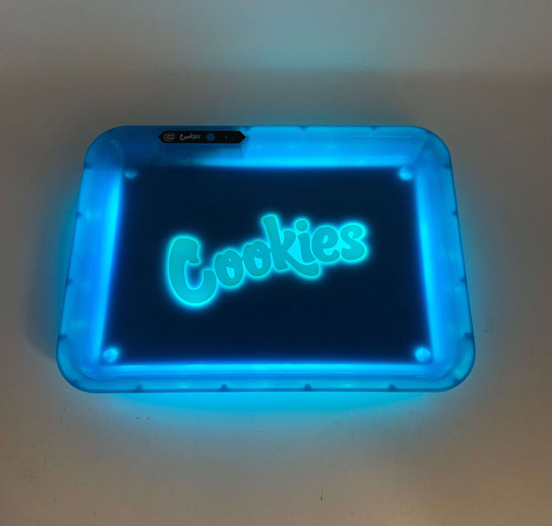 Glow Tray x Cookies Blue LED Rolling Tray