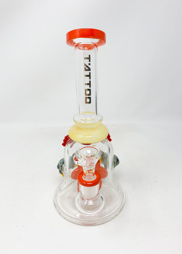 8.75in Red Monster Glass Water Hand Pipe/Dab Rig