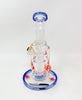 Blue Chucky Doll Horror Bent Neck Glass Water Hand Pipe/Dab Rig
