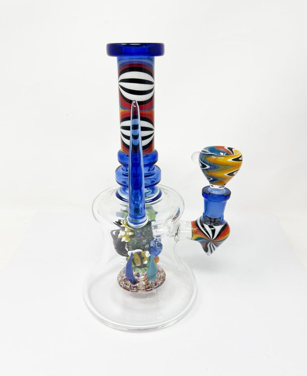 Under The Sea Turtle Wig Wag Glass Water Pipe/Dab Rig