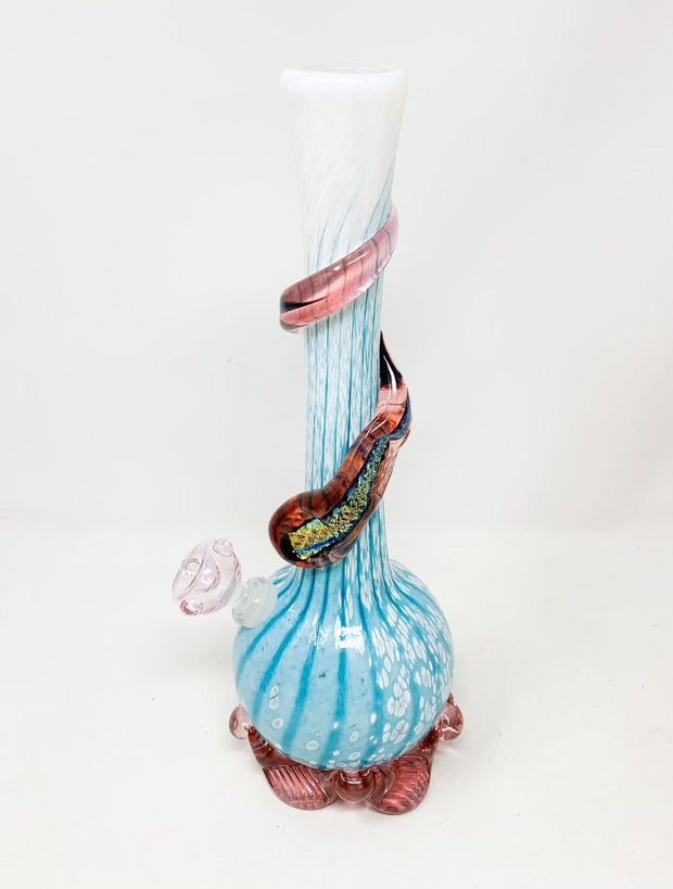 Noble Glass Cotton Candy Pink Dichroic Heady Glass Water Pipe/Bong