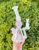 Cheech Pink Crystal Glass Water Pipe/Dab Rig