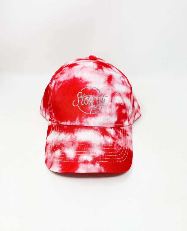 Red Tie Dye Dad Hat/Baseball Hat