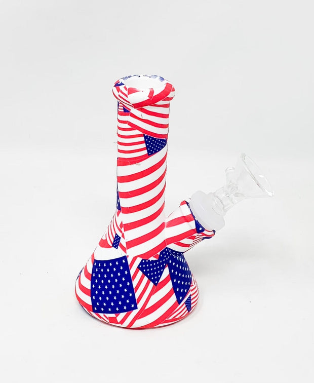 USA American Flag Silicone Water Pipe/Bong