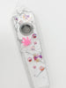 White Marble Crystal Hand Pipe Weed Leafs Hearts Crystal