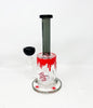 Halloween Horror 8.5in Bent Neck Glass Water Hand Pipe/Dab Rig
