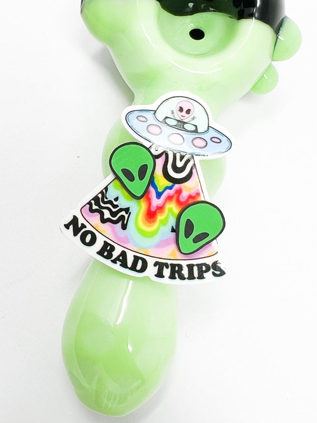 Alien No Bad Trips Glass Hand Pipe