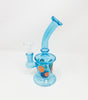 Orange Happy Smiley Face 7.5in Glass Water Pipe/Dab Rig