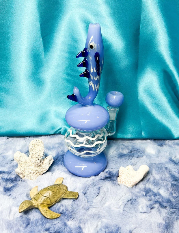 Blue Dolphin Glass Water Pipe/Dab Rig