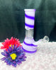 Candy Stripe 8in Glass Water Pipe/Bong