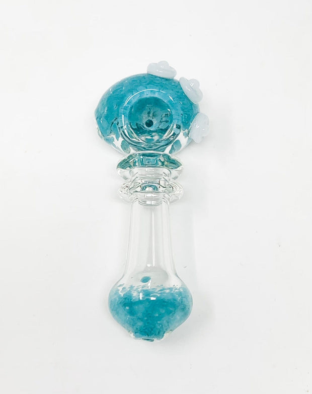 Clear Glass Pink Swirls Hand Pipe Glass Pipe For Sale|StayLit Design