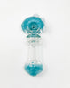 Teal Crystal Glass Hand Pipe