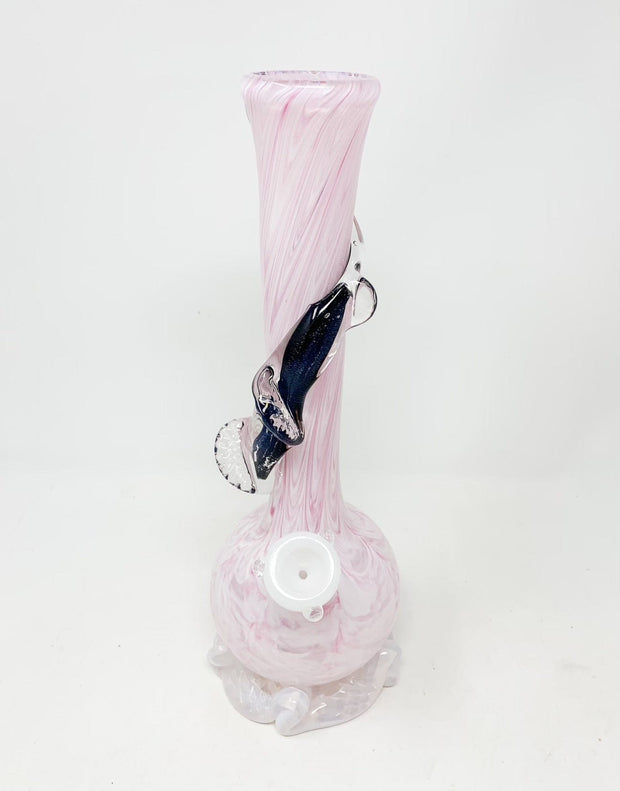 Noble Glass Pink Cotton Candy Dichroic Heady Glass Water Pipe/Bong