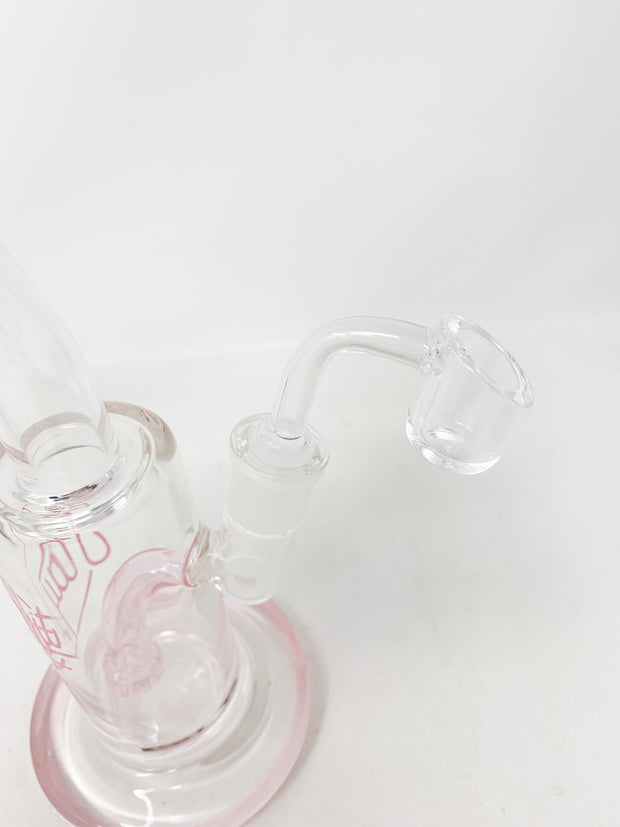 Pink StayLit 8.5in Bent Neck Glass Water Pipe/Dab Rig/Bong