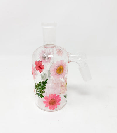 Pink Dried Floral Ash Catcher