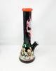 Glow In The Dark Flaming Skull Hawaiian Flower Hibiscus Beaker Glass Water Pipe/Bong