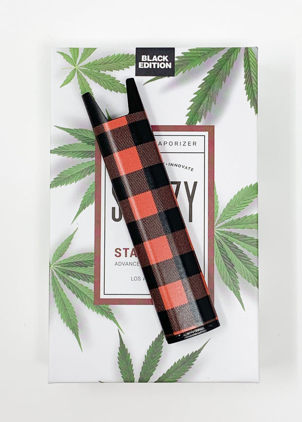 Stiiizy Pen Buffalo Plaid Red Black Battery Vape Pen Starter Kit