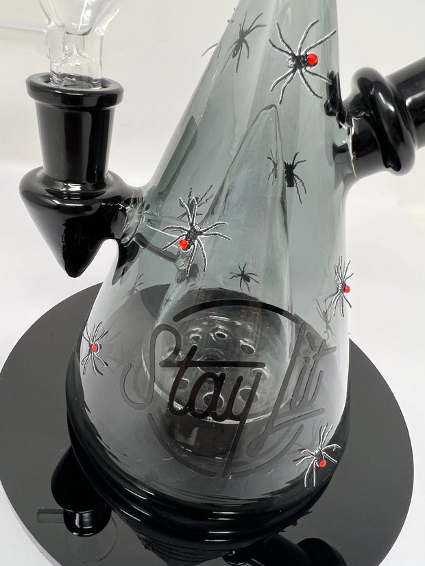 Spider Witch Hat Glass Water Pipe/Rig
