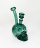 Spooky Clear Glass 8in Skull Water Pipe/Bong