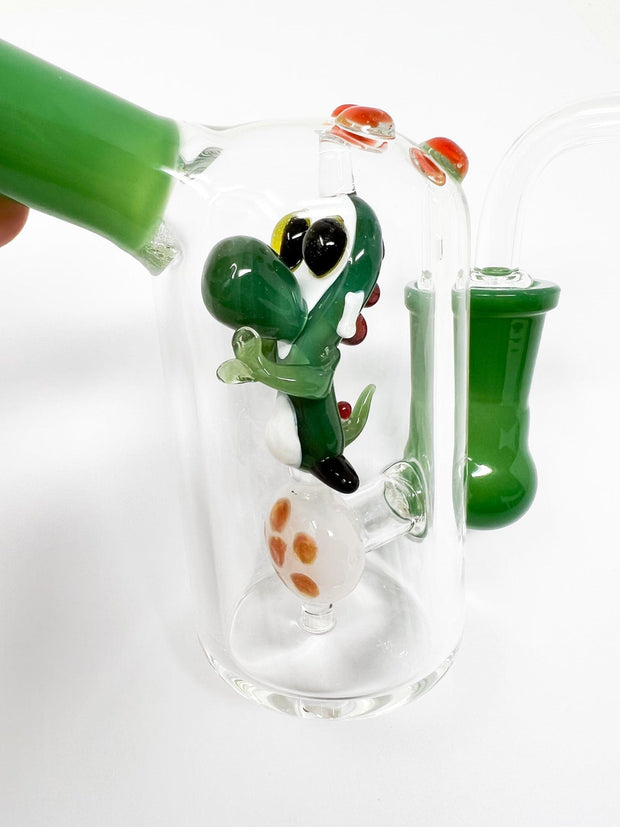 Yoshi Dinosaur Glass Water Pipe/Dab Rig Set