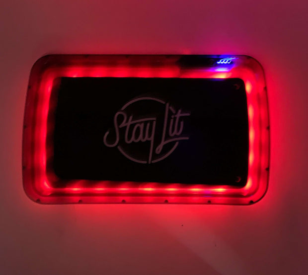 StayLit Pink Glitter LED Rolling Tray