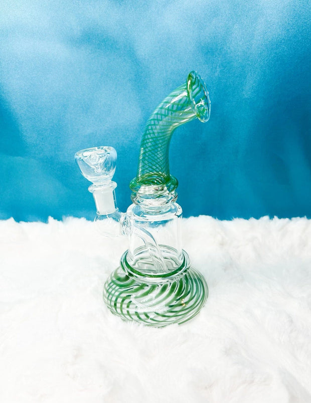Colored Swirl Glass Water Pipe/Dab Rig