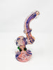 Pink and Blue Swirl with Green Knuckles Glass Hand Pipe/Bubbler