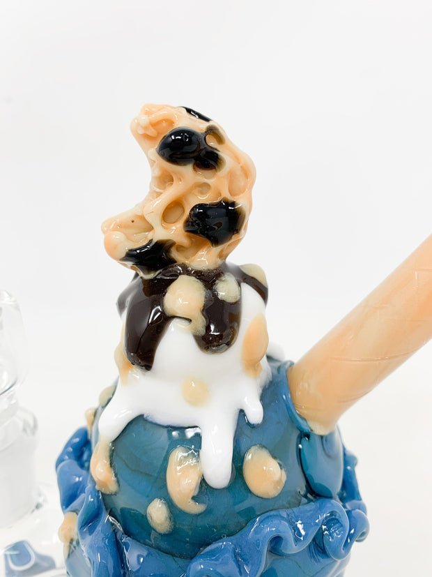 Empire Glassworks Cookie Monster Sundae Water Hand Pipe/Dab Rig