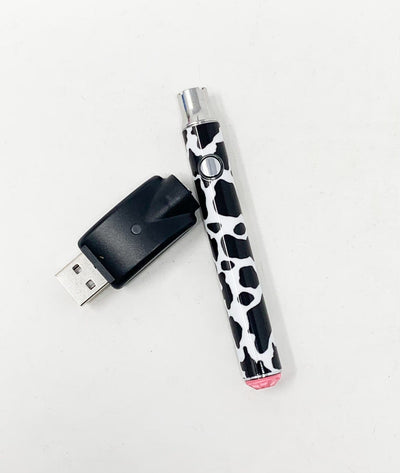 510 Threaded Battery Cow Print Pink Crystal Starter Kit