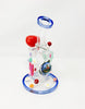 Blue Enchanted Wonderland Bent Neck Glass Water Pipe/Rig