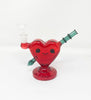 Cupids Arrow Red Heart Glass Water Pipe/Dab Rig