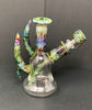 2KGlassWorks Rainbow Chaos Horn Heady Glass Water Pipe/Dab Rig