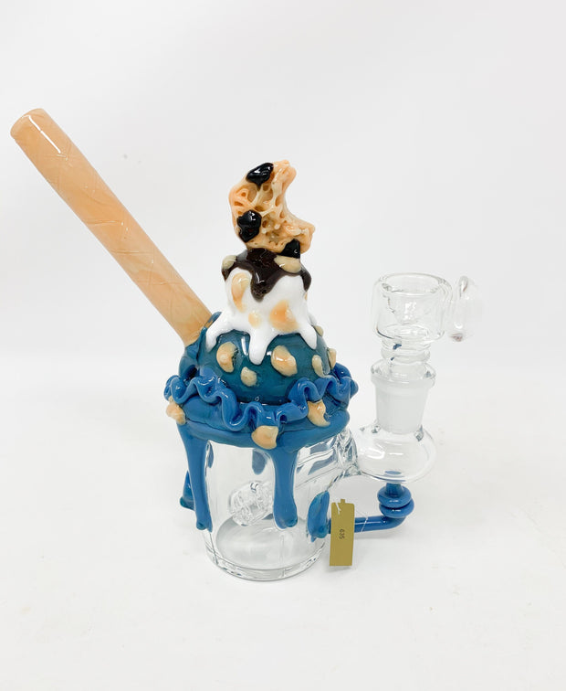 Empire Glassworks Cookie Monster Sundae Water Hand Pipe/Dab Rig