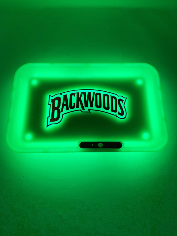 Green Backwoods LED Rolling Tray