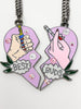 Crystal Best Buds Necklace