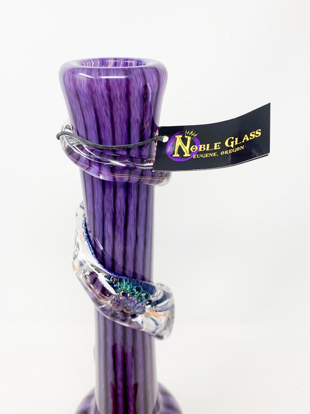 Noble Glass Violet Striped Scarlet Flower Heady Glass Water Pipe/Bong