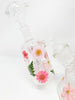 Pink Dried Floral 16 inch Glass Water Pipe/Bong
