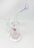 StayLit Opal Holographic Pink and Transparent Bent Neck Glass