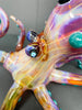 Izzy The Glassblower Amber Purple Octopus Heady Glass Water Pipe/Dab Rig