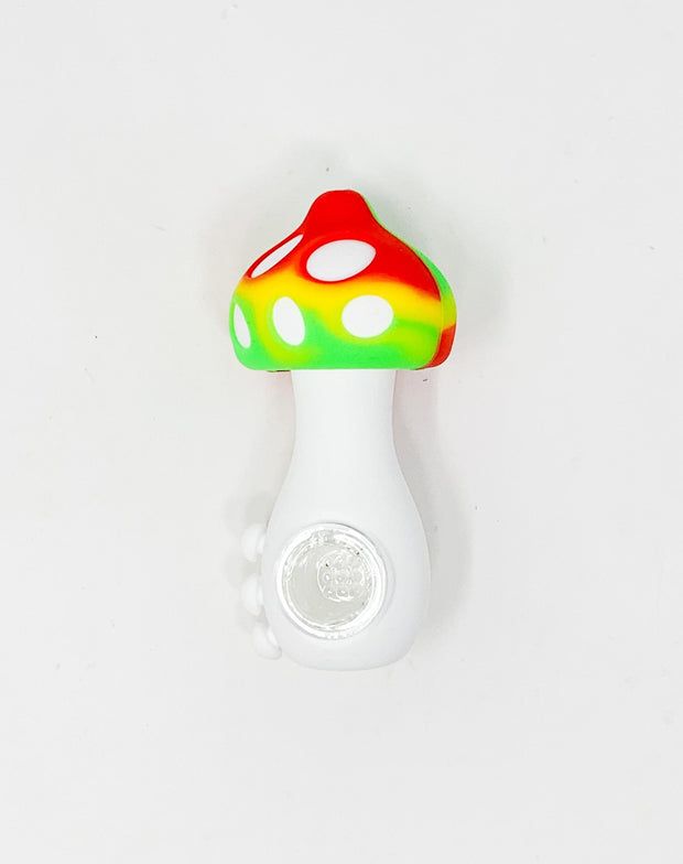 Rasta Mushroom Silicone Hand Pipe