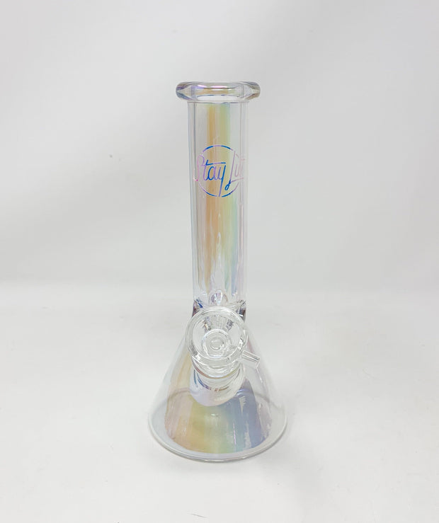 StayLit Iridescent 10in Beaker Glass Water Pipe/Bong
