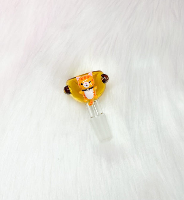 Amber Cat 14mm Glass Bowl