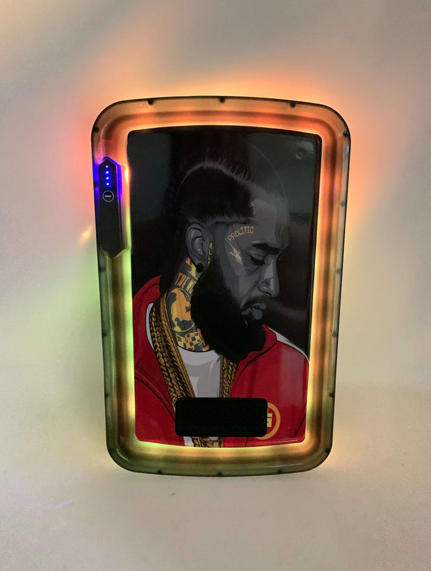 Nipsey Hustle Prolific LED Rolling Tray Featuring 7 Colors and Party Mode