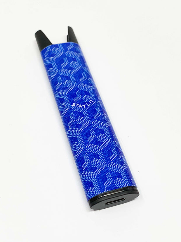 Stiiizy Pen Blue Geometric Battery Starter Kit