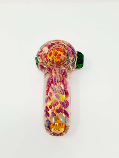 Red Yellow Hornet Head Glass Hand Pipe