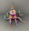 Izzy The Glassblower Amber Purple Octopus Heady Glass Water Pipe/Dab Rig